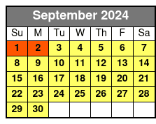 Manhattan Island Cruise September Schedule