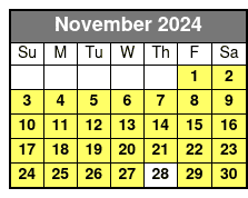 Manhattan Island Cruise November Schedule