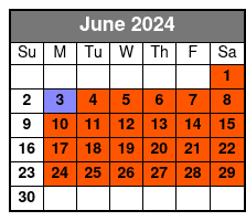 Night Tour June Schedule