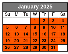 Classic Tour - 45 Min January Schedule