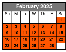 Classic Tour - 45 Min February Schedule