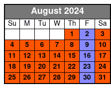 60 Minutes (4 Stops) August Schedule