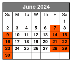 Standard Window Table June Schedule