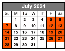 Standard Window Table July Schedule