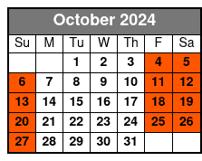 Standard Window Table October Schedule