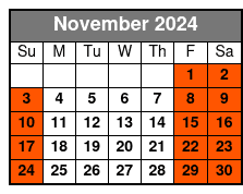 Standard Window Table November Schedule