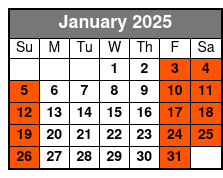 Standard Window Table January Schedule