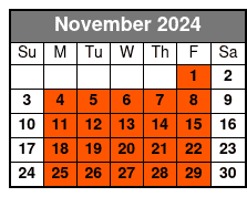 Meet in Hoboken (North) November Schedule