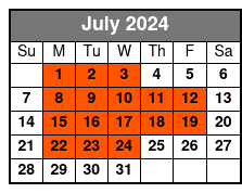 Meet in Hoboken (South) July Schedule