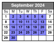 Meet in Hoboken (South) September Schedule