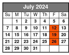 Standard Ticket July Schedule