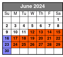 Private Tour June Schedule