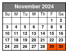 Tour in Spanish November Schedule