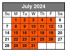 Upper and Lower Manhattan Arcol Travel July Schedule