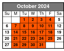Upper and Lower Manhattan Arcol Travel October Schedule