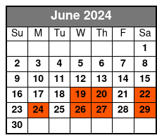 New York City Tour June Schedule