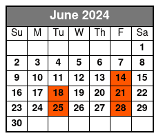Washington D.C. June Schedule