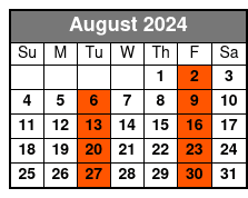 Washington D.C. August Schedule