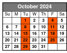 Washington D.C. October Schedule