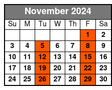 Washington D.C. November Schedule
