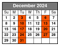 Washington D.C. December Schedule