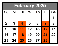 Washington D.C. February Schedule