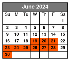 7-Days Electric Bike Rental June Schedule