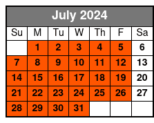 7-Days Electric Bike Rental July Schedule