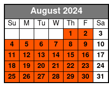 7-Days Electric Bike Rental August Schedule