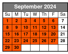 7-Days Electric Bike Rental September Schedule