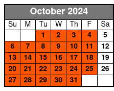 7-Days Electric Bike Rental October Schedule