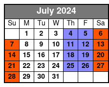 Public Tour July Schedule