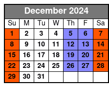 Public Tour December Schedule