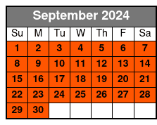 6-Day New York Pass September Schedule