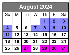 Day Sail August Schedule