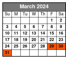 Manhattan Cruise March Schedule