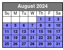 Manhattan Cruise August Schedule