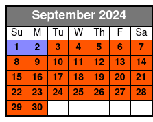 Manhattan Cruise September Schedule
