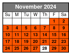 Manhattan Cruise November Schedule
