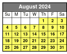 Premier Seating August Schedule