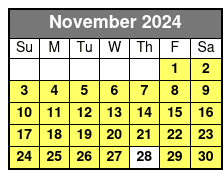 Landmarks Cruise November Schedule