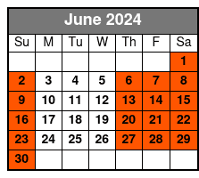 Public Tour Pricing June Schedule