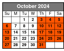 Public Tour Pricing October Schedule