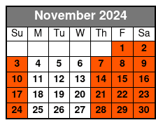 Public Tour Pricing November Schedule