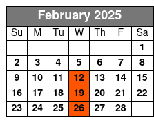 Walking February Schedule