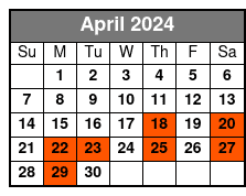 Washington DC Day Trip April Schedule