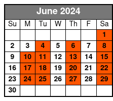 Washington DC Day Trip June Schedule