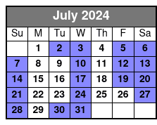 Sunset Jazz Sail July Schedule