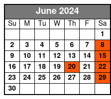 New York Premier Lunch Cruise June Schedule
