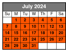 5 Day All City Pass and Cruise July Schedule